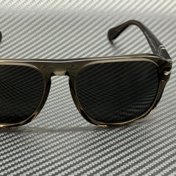 PERSOL Black Mens Smoke Polarized 57mm Sunglasses - Picture 2 of 5